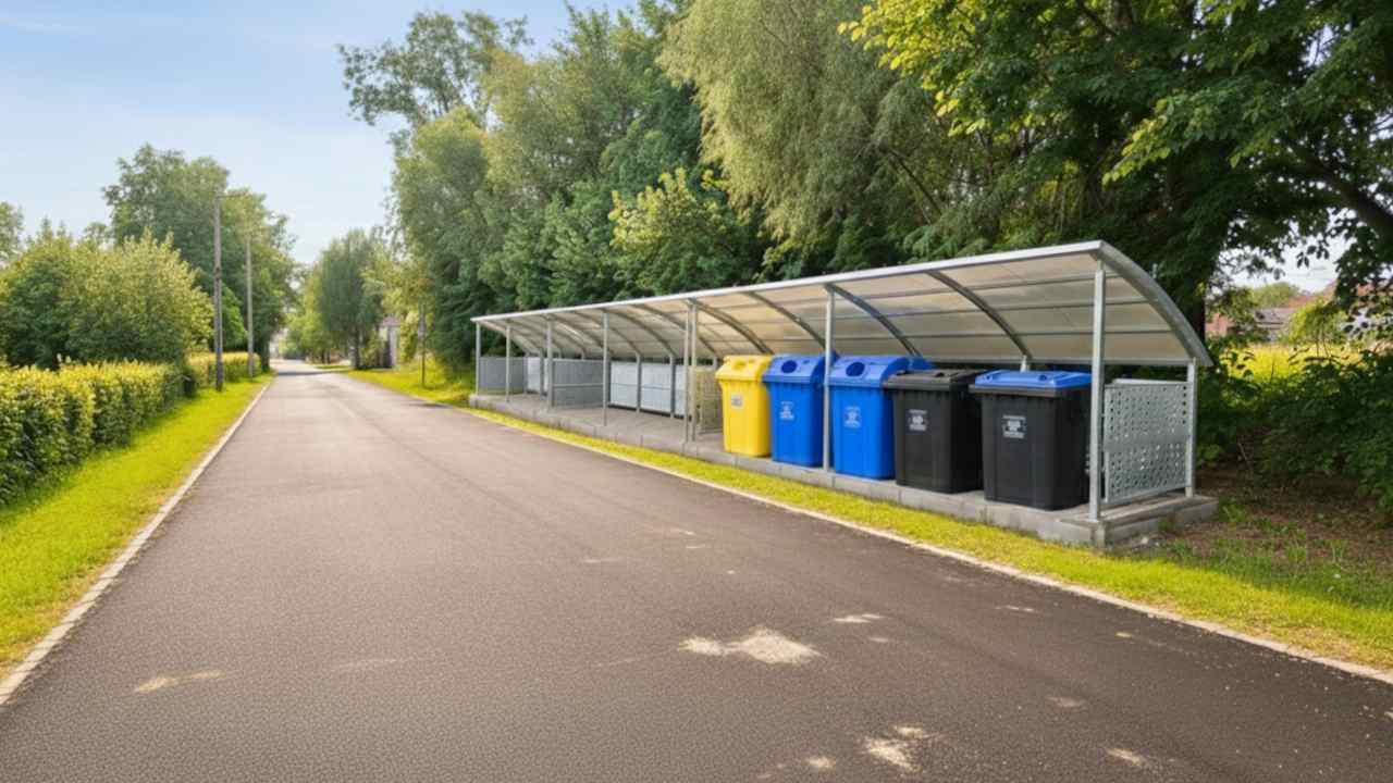 Přístřešeky pro 18 kontejnerů 1100l